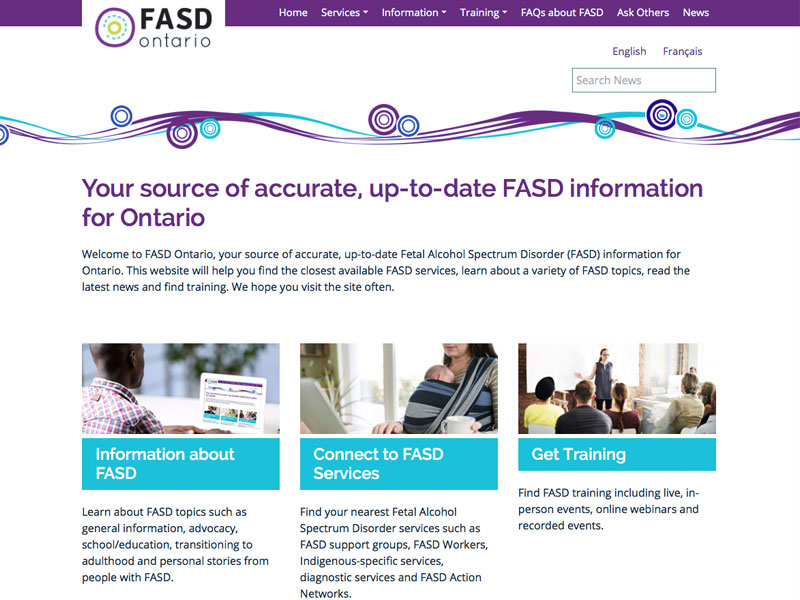 FASD Ontario: Bilingual Website